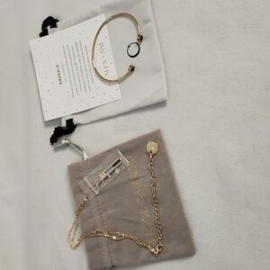 NWT Vince Camuto Blue Ombre CZ Necklace and Alex+Ani Emerald Cuff Bracelet